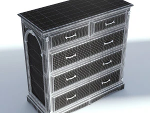 victorian dresser old natural 3D Model