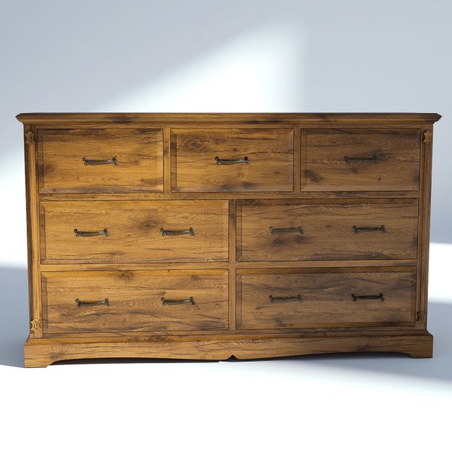 victorian dresser old natural Modelo 3D .c4d .max .obj .3ds .fbx .stl .blend 
