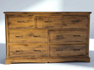 विक्टोरियन ड्रेसर पुराना प्राकृतिक 3D मॉडल