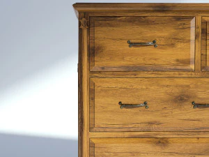 victorian dresser old natural 3D Model
