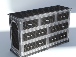 victorian dresser old natural Modelo 3D