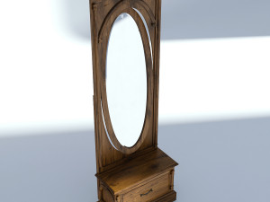victorian hallway mirror old natural Modèle 3D