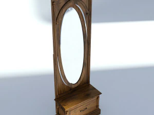 victoriano pasillo espejo viejo natural Modelo 3D