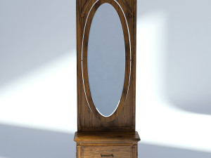 victorian hallway mirror old natural 3D Model