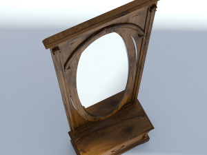 victorian hallway mirror old natural 3D Model