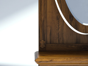 victorian hallway mirror old natural 3D Model