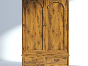 wiktoriańska szafa stara naturalna Model 3D