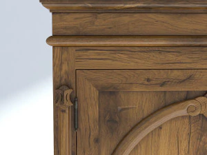victorian wardrobe old natural 3D Model