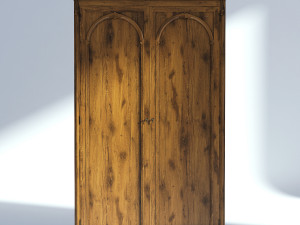 victorian wardrobe old natural 3Dモデル