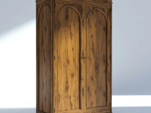 victorian wardrobe old natural 3D Model