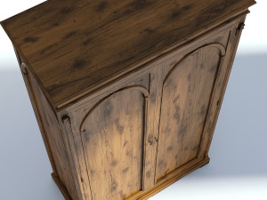 victorian wardrobe old natural 3D 模型
