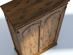 victorian wardrobe old natural 3D Model
