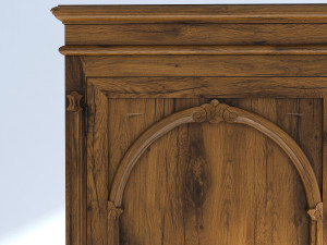 victorian wardrobe old natural 3D 模型