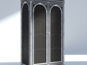 victorian wardrobe old natural 3D 模型