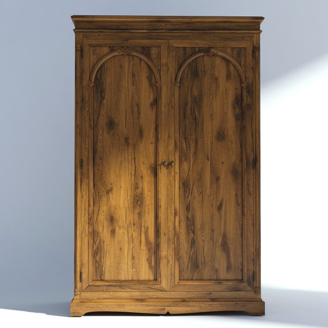 victorian wardrobe old natural 3D 모델 .c4d .max .obj .3ds .fbx .stl .blend 