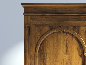 victorian wardrobe old natural 3D 모델