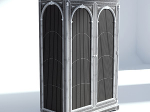 victorian wardrobe old natural 3D 모델