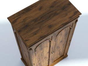 victorian wardrobe old natural1 Modello 3D