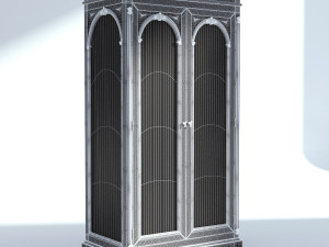 victorian wardrobe old natural1 Modello 3D