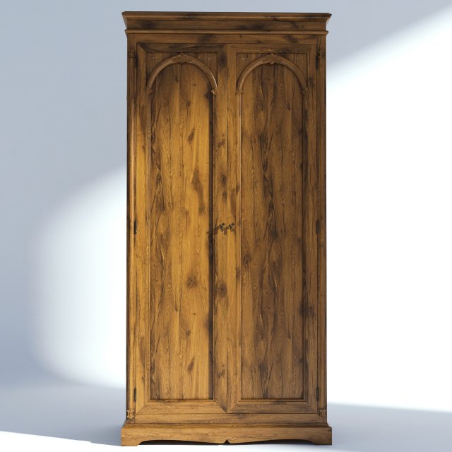 victorian wardrobe old natural 3D Модель .c4d .max .obj .3ds .fbx .stl .blend 
