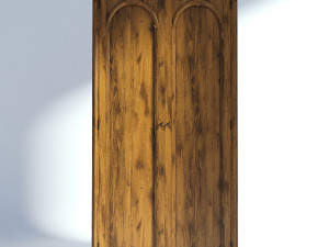 victorian wardrobe old natural 3D Model