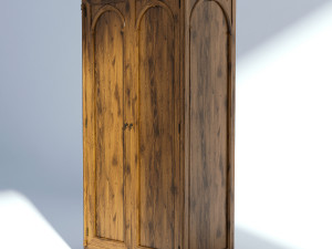victorian wardrobe old natural 3D Модель