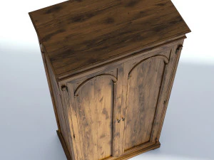 victorian wardrobe old natural 3D Model
