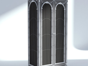 victorian wardrobe old natural 3D Модель
