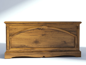 victorian chest old natural 3D Model