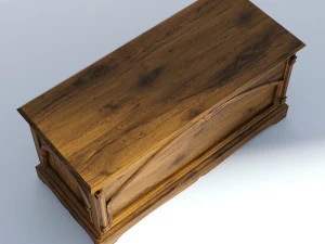 victorian chest old natural 3D Model