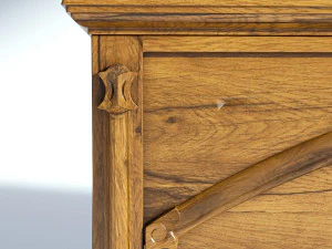 victorian chest old natural 3D Model