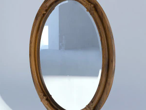 victorian mirror wall old natural 3D Model