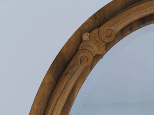 victorian mirror wall old natural 3D Model
