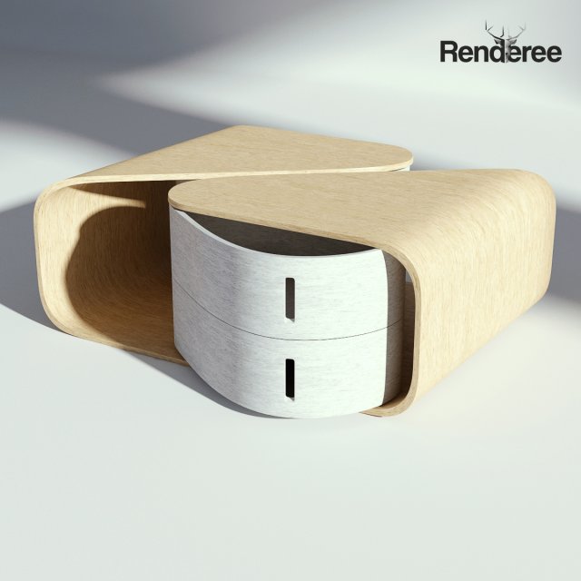 modern wooden coffee table Modello 3D .c4d .max .obj .3ds .fbx .stl .blend