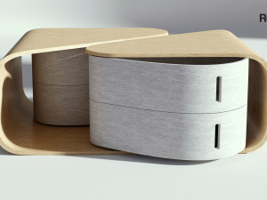 modern wooden coffee table Modello 3D