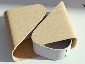 modern wooden coffee table Modello 3D