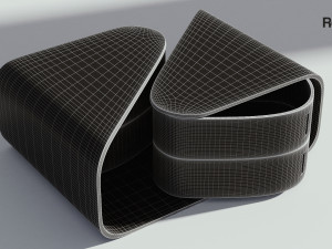 modern wooden coffee table Modello 3D