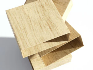 wooden bedside table modern 3D Model