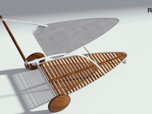 garden food cart 3D 模型