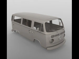 FILE STL PER VOLKSWAGEN TRANSPORTER T2 PASSENGERVAN PASSO 313MM Modello di stampa 3D