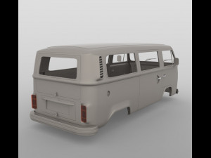 VOLKSWAGEN TRANSPORTER T2 PASSENGERVAN 313MM WHEELBASE STL FILES 3D Print Model