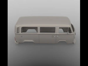 VOLKSWAGEN TRANSPORTER T2 PASSENGERVAN 313MM WHEELBASE STL FILES 3D Print Model
