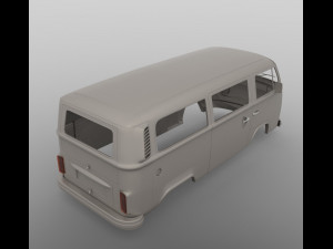 VOLKSWAGEN TRANSPORTER T2 PASSENGERVAN 313MM WHEELBASE STL FILES 3D Print Model