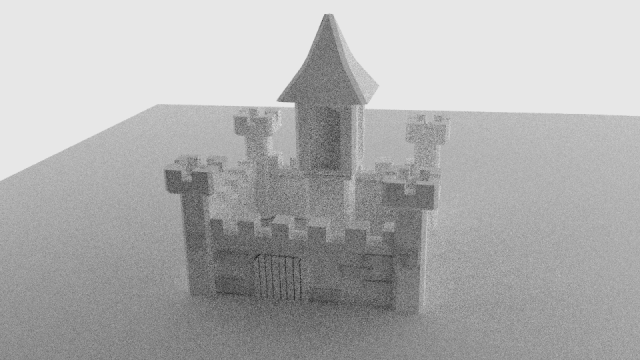 low poly castle 3D Model .c4d .max .obj .3ds .fbx .stl .blend 