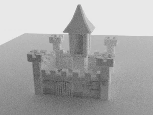 low poly castle 3D Model