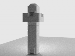 low poly tower 3D Model