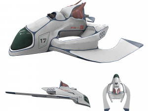 sci-fi aircraft 3D 모델