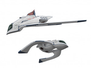sci-fi aircraft 3D 모델