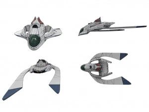 sci-fi aircraft 3D Model