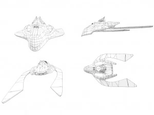 sci-fi aircraft 3D Model